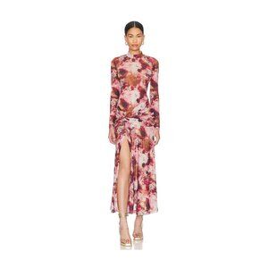 Bardot Lea Tie Dye Long Sleeve Mesh Midi Dress - Size XS/2